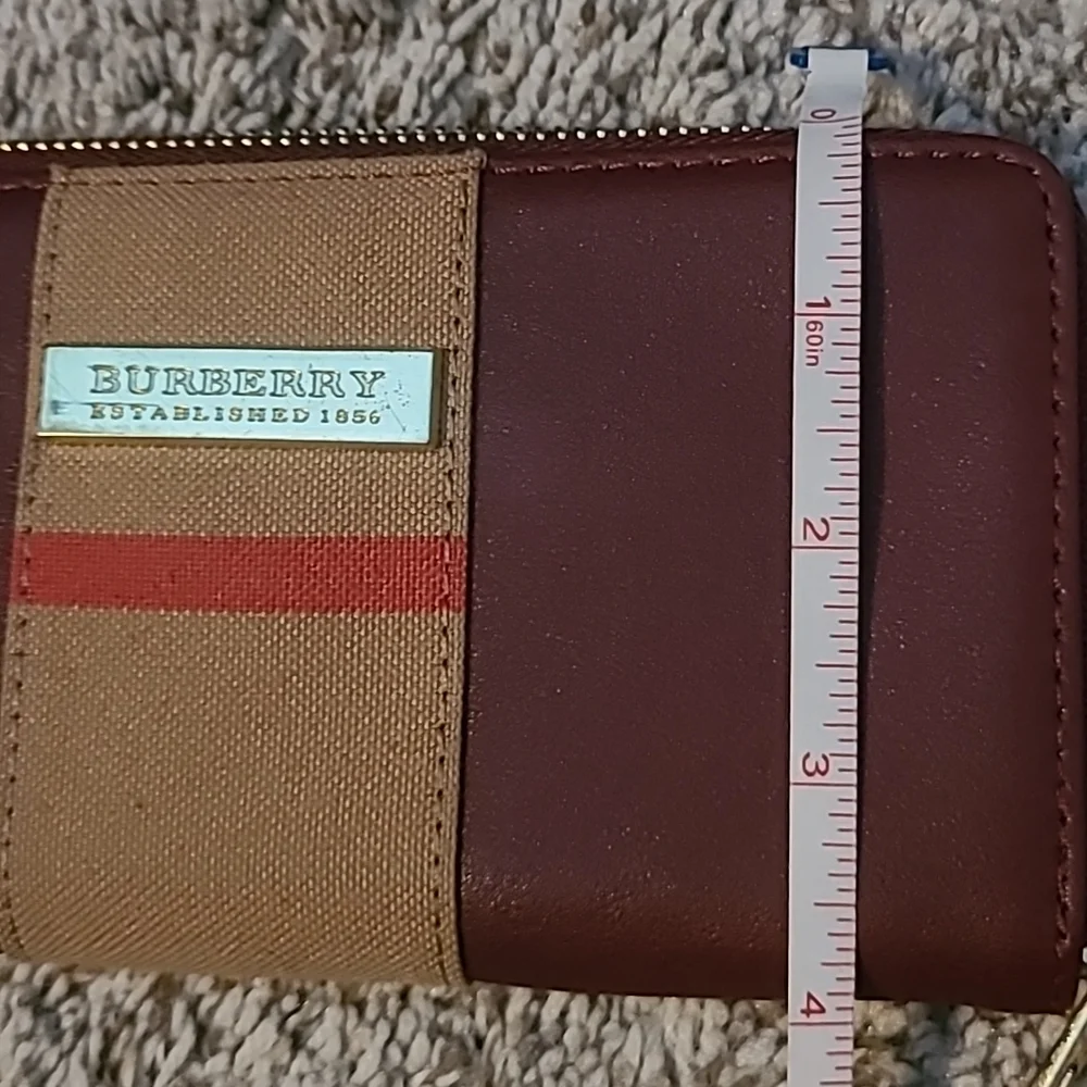 Burberry Burgundy and Beige Wallet - Picture 8 of 8